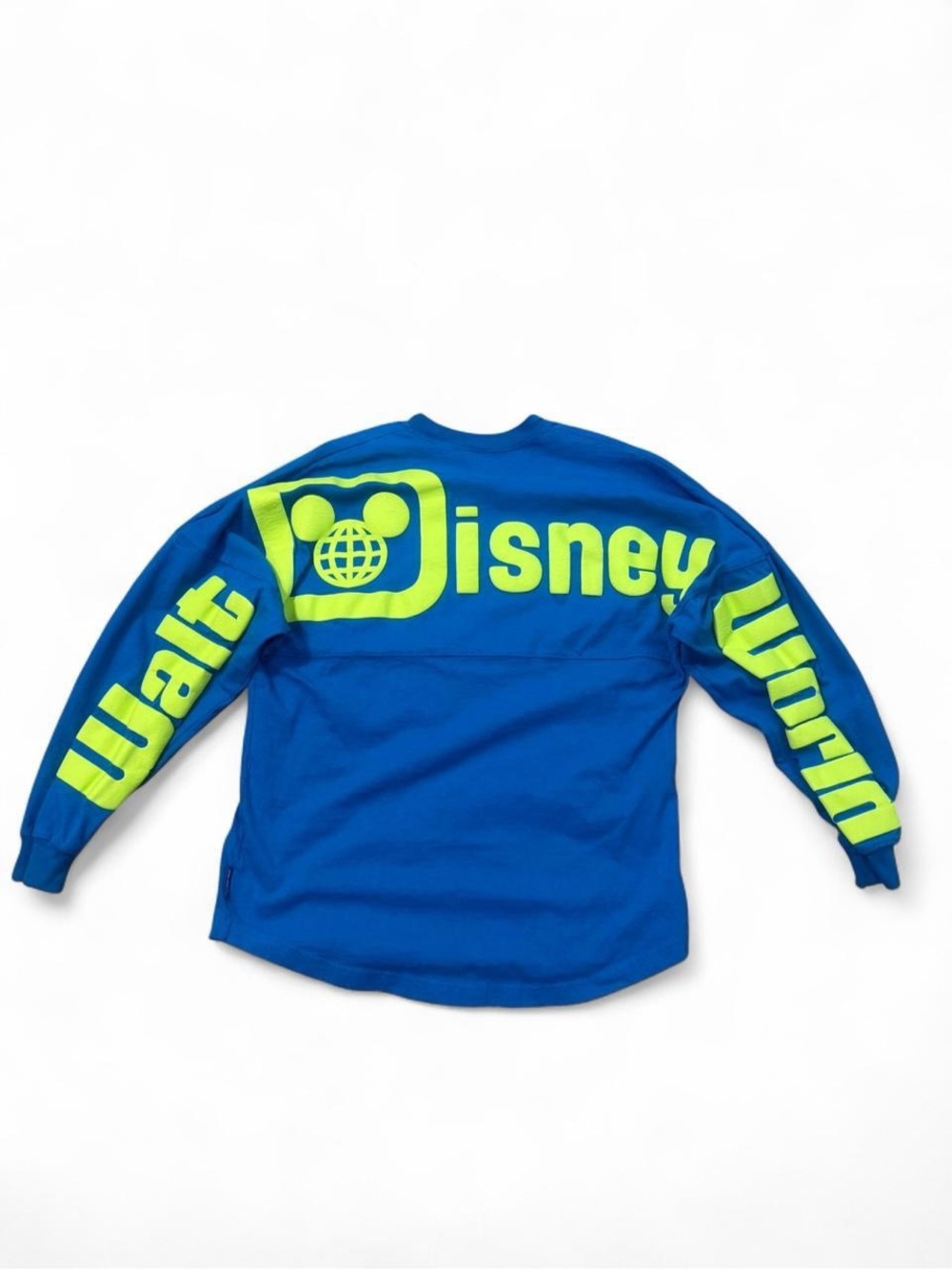 Spirit jersey Walt Disney world puff print spellout long sleeve shirt blue S